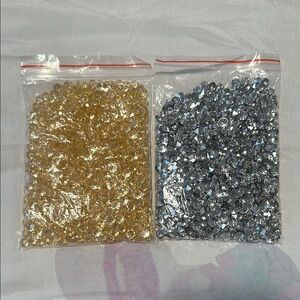 Sparkling Gold and Silver Diamond Confetti Party Decor NWOT